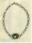 Photograph of the original necklace designed by Cartier for Mona von Bismarck in 1927. Cartier Archives.